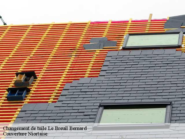 Changement de tuile le-breuil-bernard-79320 Couverture Niortaise