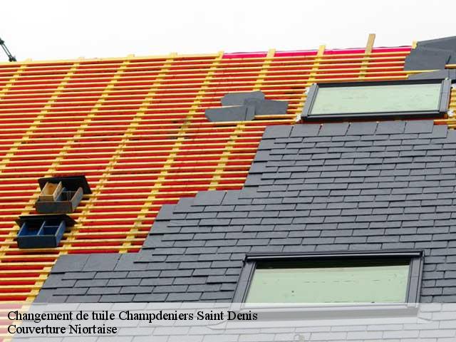Changement de tuile  champdeniers-saint-denis-79220 Couverture Niortaise