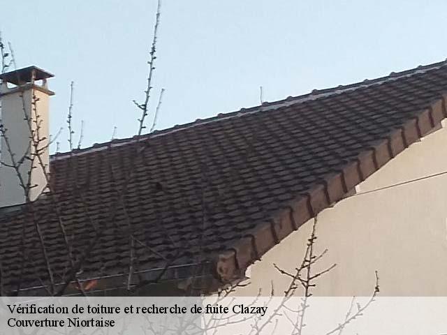 Vérification de toiture et recherche de fuite  clazay-79300 Couverture Niortaise
