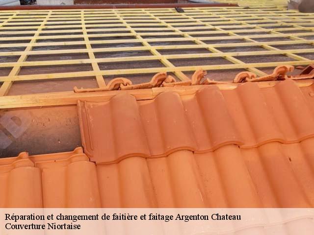 Réparation et changement de faitière et faitage  argenton-chateau-79150 Couverture Niortaise