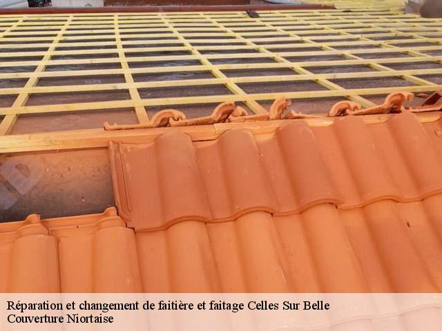 Réparation et changement de faitière et faitage  celles-sur-belle-79370 Couverture Niortaise