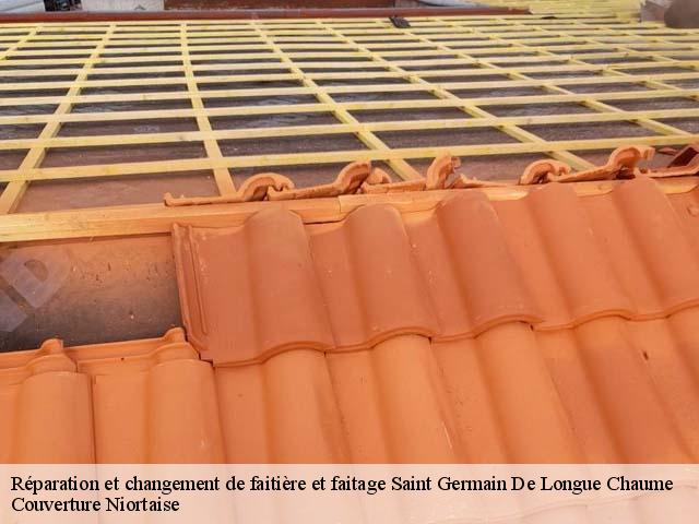 Réparation et changement de faitière et faitage  saint-germain-de-longue-chaume-79200 Couverture Niortaise