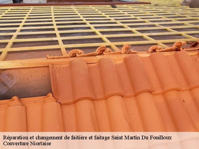 Réparation et changement de faitière et faitage  saint-martin-du-fouilloux-79420 Couverture Niortaise