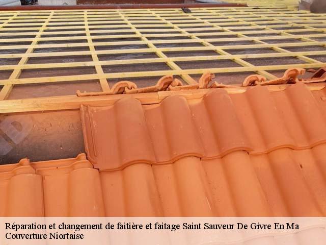 Réparation et changement de faitière et faitage  saint-sauveur-de-givre-en-ma-79300 Couverture Niortaise