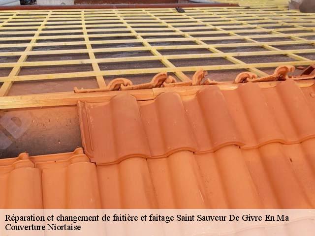 Réparation et changement de faitière et faitage saint-sauveur-de-givre-en-ma-79300 Couverture Niortaise